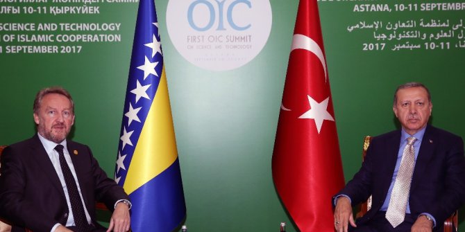 Cumhurbaşkanı Erdoğan, Bakir İzzetbegoviç ile görüştü