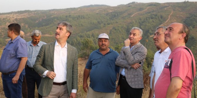 Başkan Şirin’den ormanlık alanda çıkan yangına yakın takip