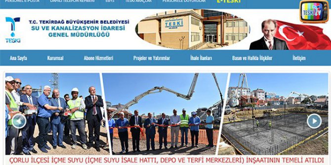 TESKİ web sitesinin ziyaretçi sayısı 1 buçuk milyonu geçti