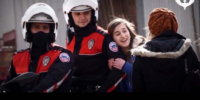 Bursa polisinden ’kurtuluş’ videosu