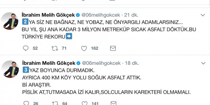 Melih Gökçek’ten “memurlar.net”e özür dileme çağrısı