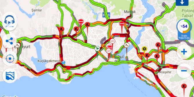 İstanbul’da trafik yoğunluğu