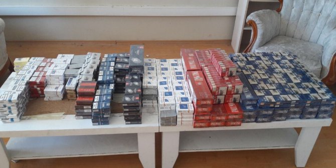 Kaçak sigara satıcısına baskın