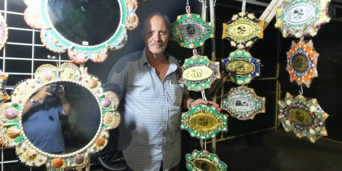 Burhaniye’de Ören sahilindeki deniz kabukları sanat eseri oldu