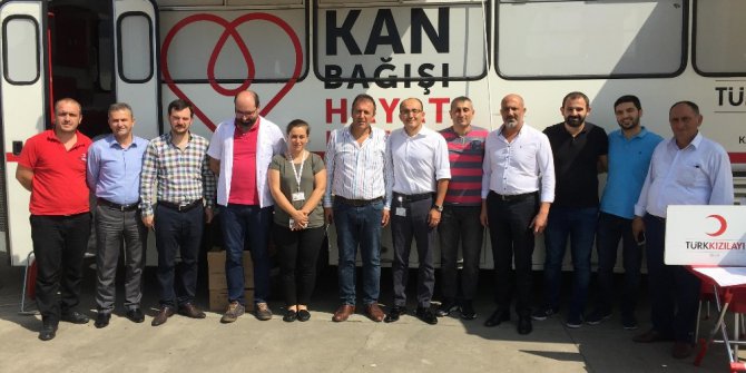 Arsin OSB’de düzenlenen kan bağışı ilgi gördü