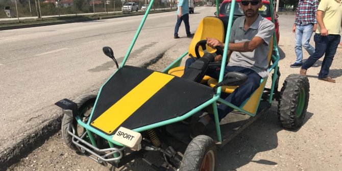 Kendi aracını kendi yaptı