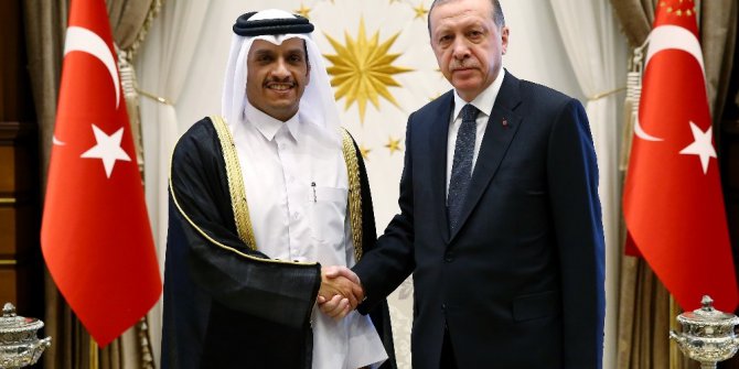 Cumhurbaşkanı Erdoğan Katar Dışişleri Bakanını kabul etti