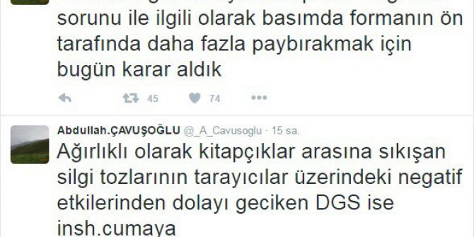 Dikey Geçiş Sınavı Sonuçlarının Gecikmesinin Sebebi Silgi Tozu