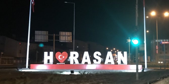 Horasan ilçe girişine yeni düzenleme