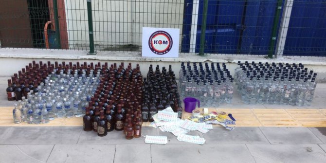 Mersin’de kaçak içki operasyonu:2 gözaltı