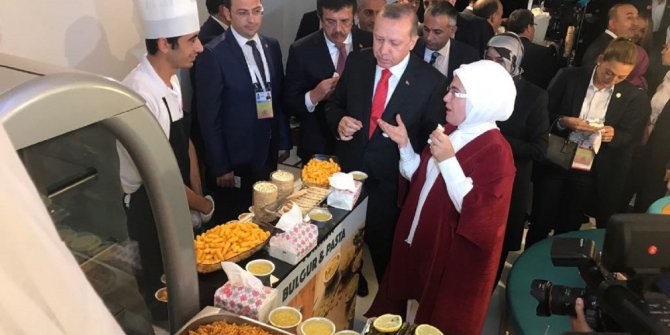 Cumhurbaşkanı Erdoğan bulgurdan yapılan bisküviyi çok beğendi