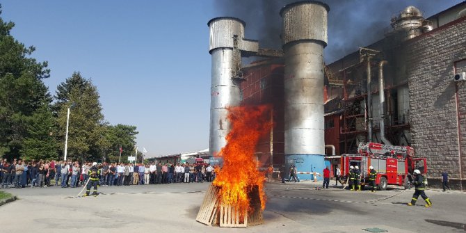 Kayseri Şeker’de acil durum ve yangın tatbikatı