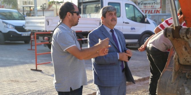 Burhaniye’de eski otogar önünde kavşak düzenlemesi