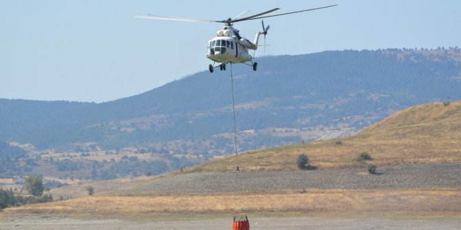 Orman yangını barajın su seviyesini düşürdü