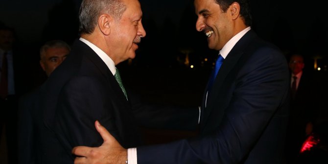 Cumhurbaşkanı Erdoğan, Katar Emiri ile bir araya geldi