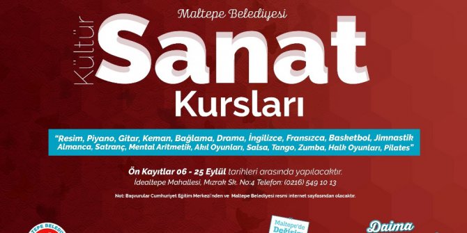 Maltepe Belediyesinden sanat kursları