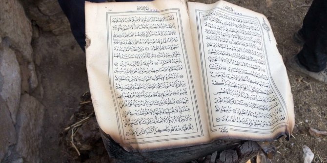 Yangında kül olan evde sağlam kalan tek şey Kuran-ı Kerim