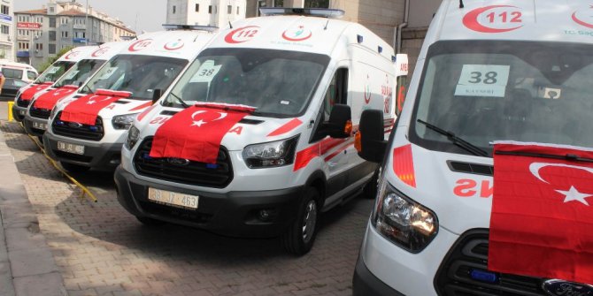 Kayseri’de 5 yeni ambulans hizmet verecek
