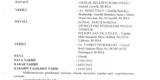 Gemlik Belediyesi hortumlanan milyonların peşine düştü