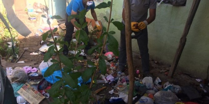 Bir yılda 14 kamyon çöp biriktirdi