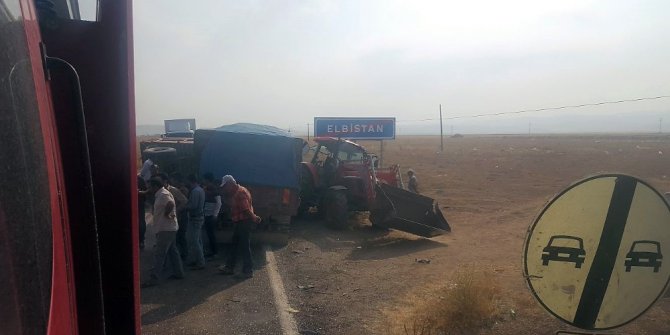Traktör ile kamyon çarpıştı: 1 yaralı