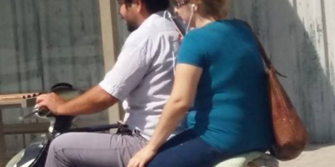 Denizli’de trafikte pes dedirten görüntü