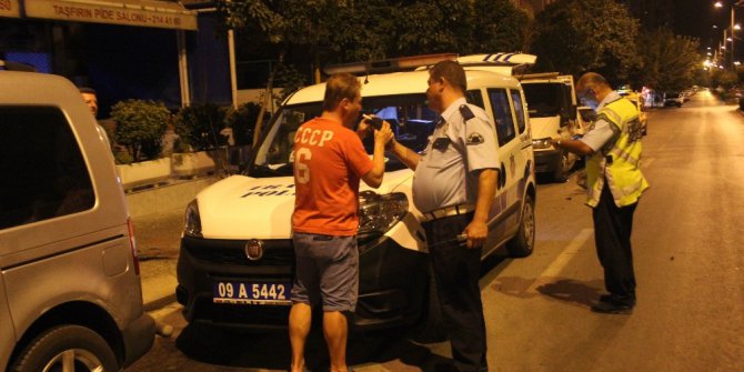Polisler sürücüyü alkol, sürücü polisleri sabır testinden geçirdi