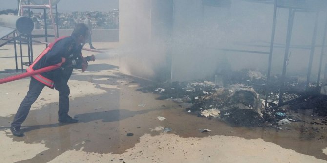 Midyat’ta güvercin kümesinde yangın