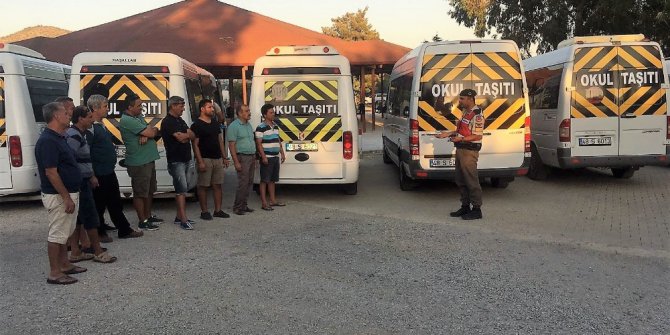 Datçalı servis minibüsleri tüm tedbirleri aldı