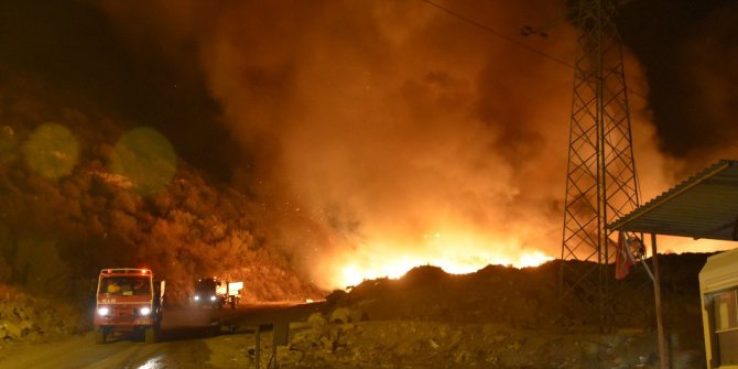 Bodrum çöplüğü alevlere teslim oldu
