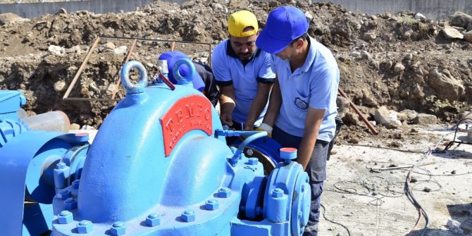 Tarihi Gözeli Su Havzası’nda terfi hattı kuruluyor