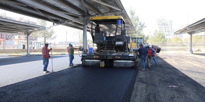 Otogar yerleşkesi asfaltlandı