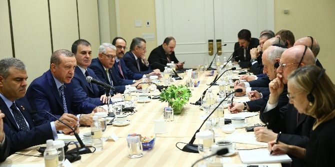 Cumhurbaşkanı Erdoğan, Abd’deki Yahudi Kuruluşlarının Temsilcileri İle Görüştü