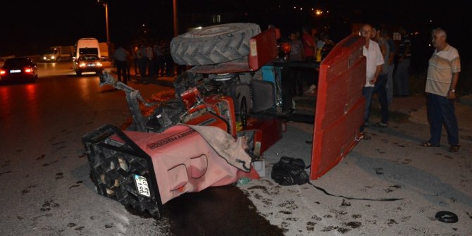 Niksar’da traktör devrildi: 1 yaralı