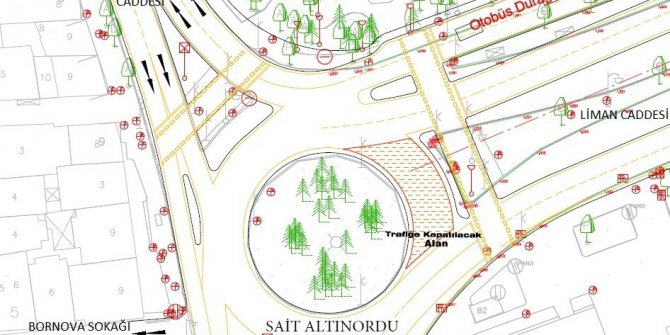 Sait Altınordu Meydanı’nda raylar döşeniyor