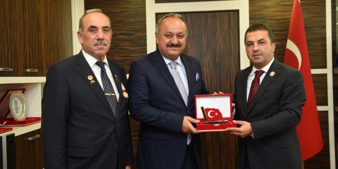 Şehit aileleri ve gaziler, Başkan Babaş’ı ziyaret etti