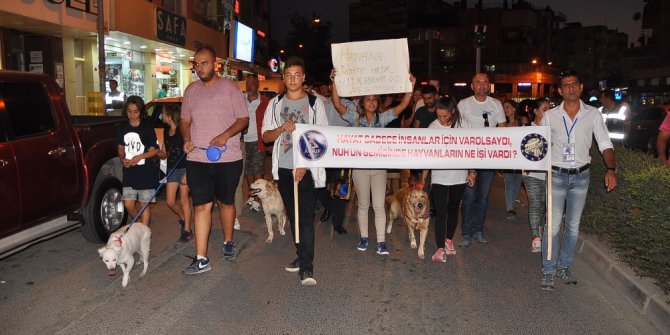 Hayvanseverler tekme atılan köpek için yürüdü