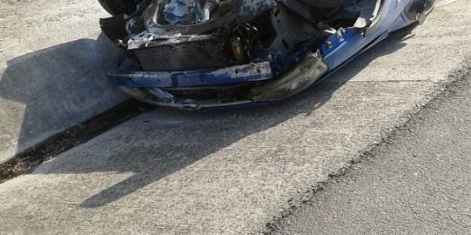 Osmaneli’de otomobil takla attı: 2 yaralı
