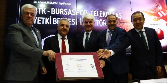 Bursaspor Telekomünikasyon A.Ş’nin yetki belgesi imzalandı