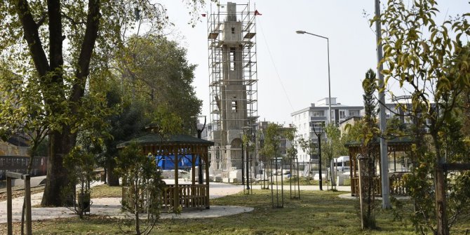 Tekkeköy Belediyesi saat kulesi çalışmalarında sona gelindi