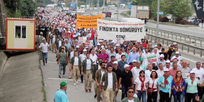 Ordu-Giresun arasında yapılan "Fındık için Adalet Yürüyüşü" 3. gününde tamamlandı