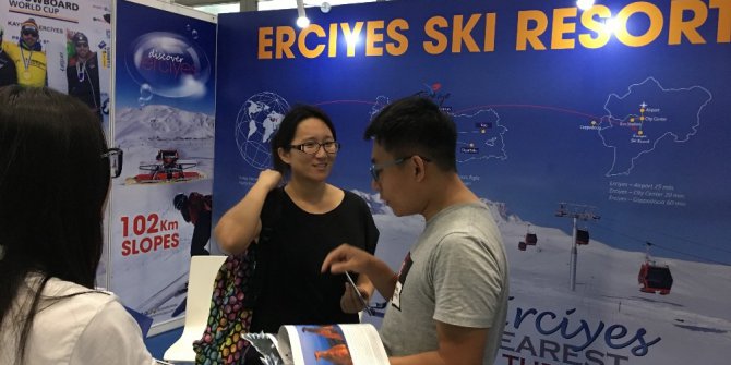 Erciyes, Çinde düzenlenen Dünya Kış Sporları Fuarı’nda görücüye çıktı