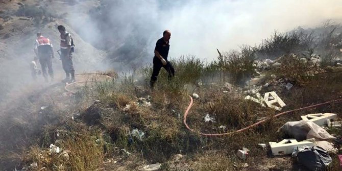 Kastamonu’da çöp alanında yangın