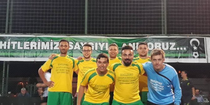 Şehitleri için turnuva düzenlediler