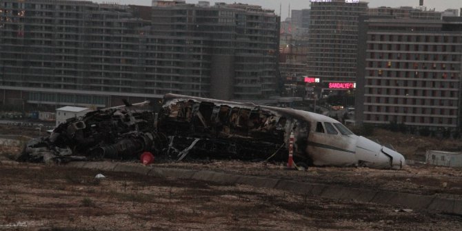 Uçak kazasının boyutu  hava aydınlanınca ortaya çıktı