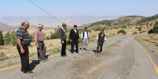 Köylülerin asfalt tepkisi