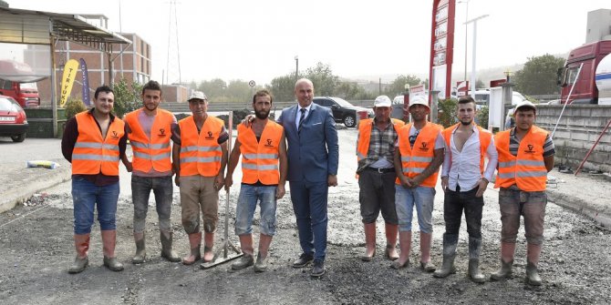 Tekkeköy’den sanayiye beton yol