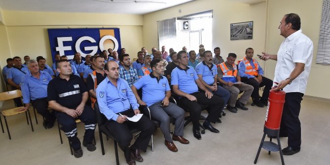 EGO’da iş güvenliği, ilk yardım ve yangın tatbikatı