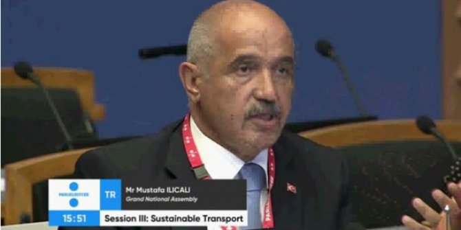 Milletvekili Ilıcalı, Estonya Parlamentosu’nda Türkiye’nin ulaştırma alanındaki başarısını anlattı