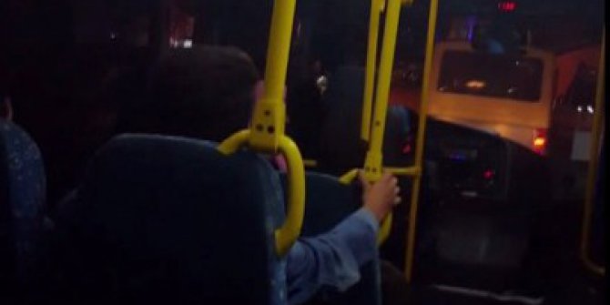 Kağıthane’de minibüslerin yolcu kapma yarışı kamerada